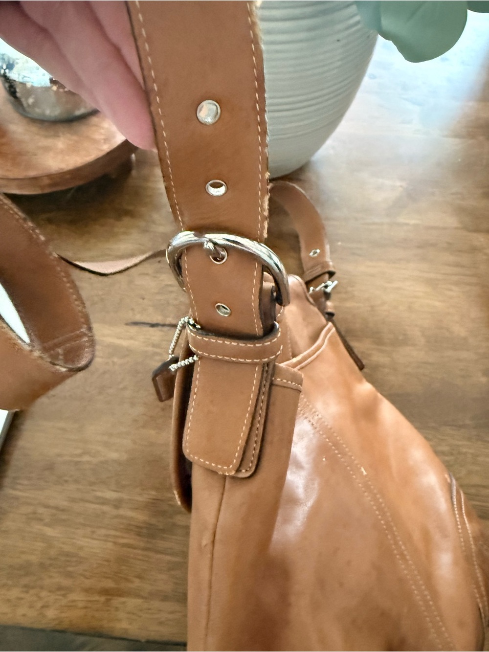 Vintage Coach Soho Brown Leather Flap Shoulder Bag Crossbody Style 94 - Picture 13 of 14